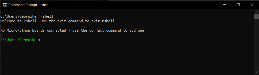 rshell on Windows 10