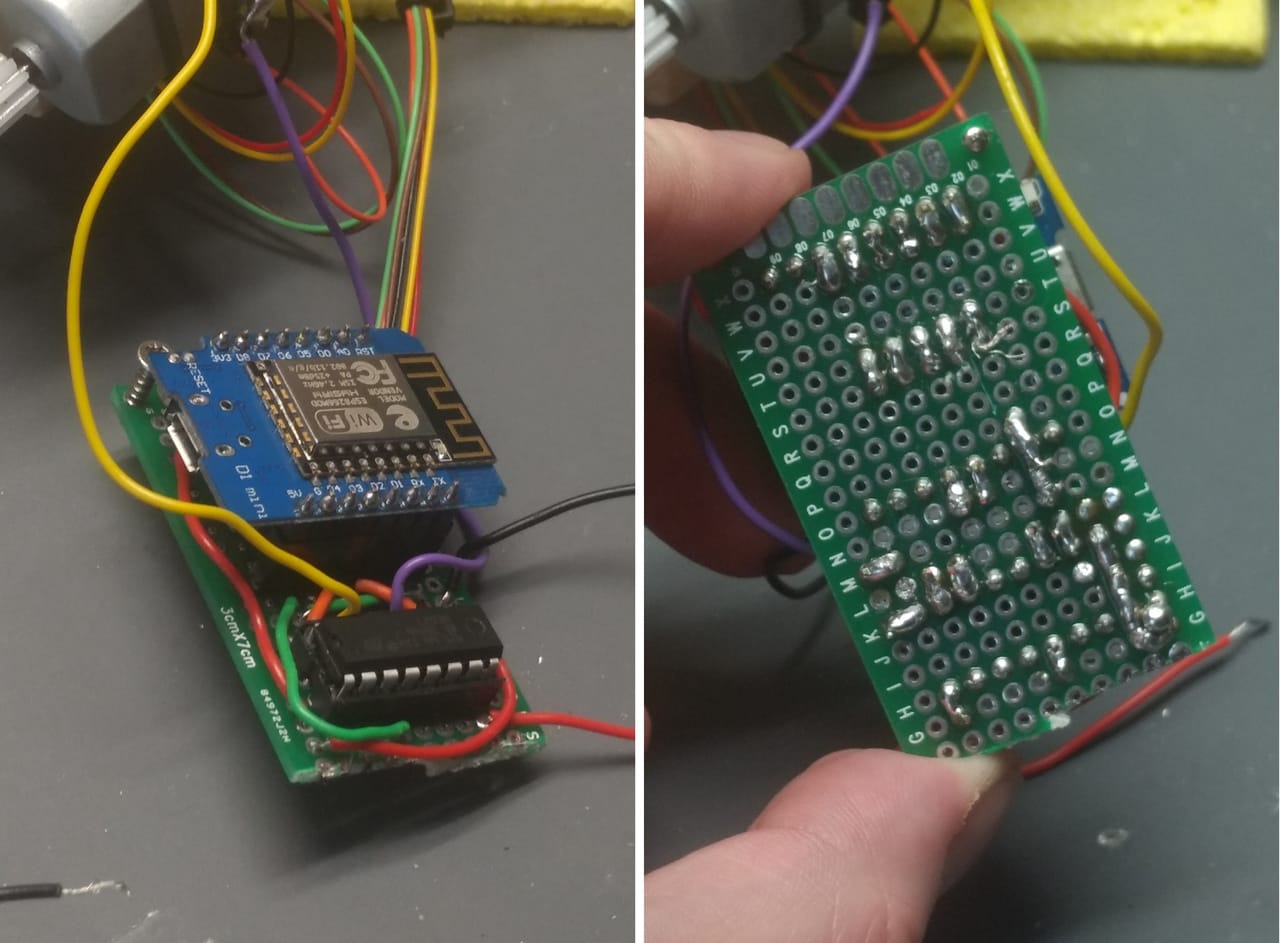 Control board soldering and components.
