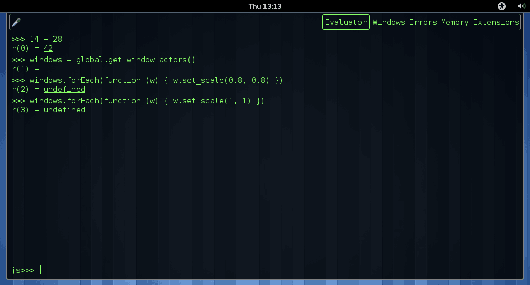 Use GNOME Looking Glass for debugging