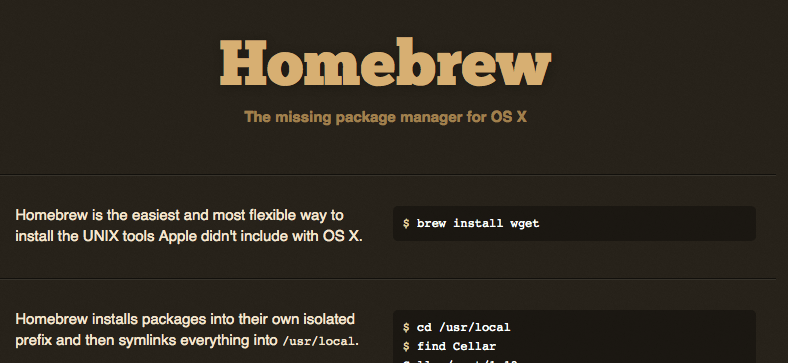 Install Homebrew Package Manager for MacOS
