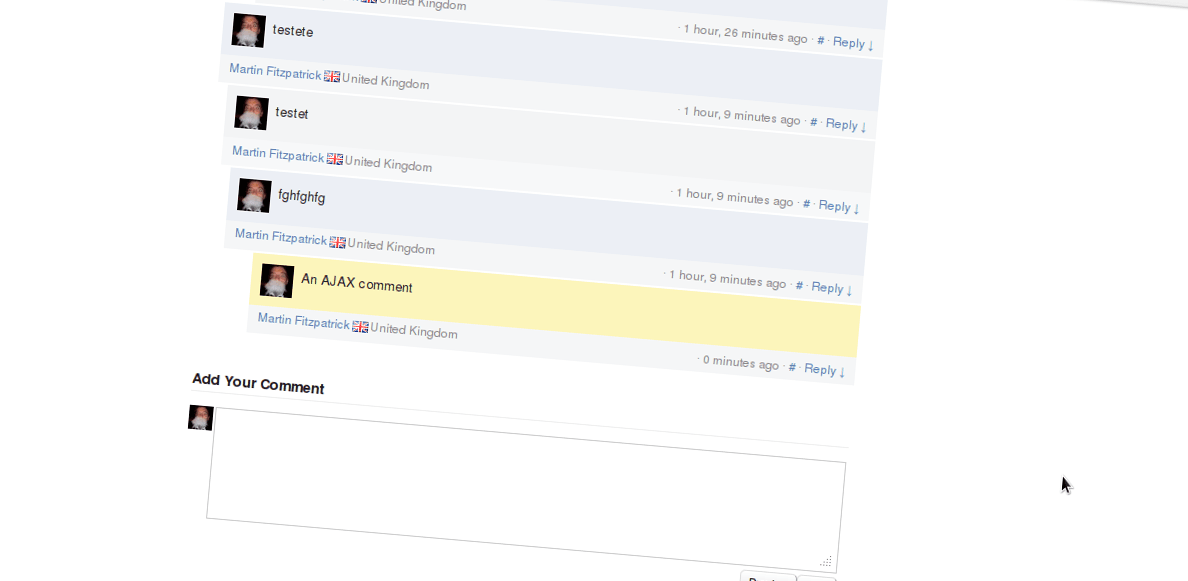 Django AJAX threaded-comments using jQuery