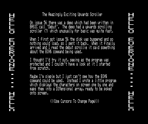 SAM Coupe Upward Scroller